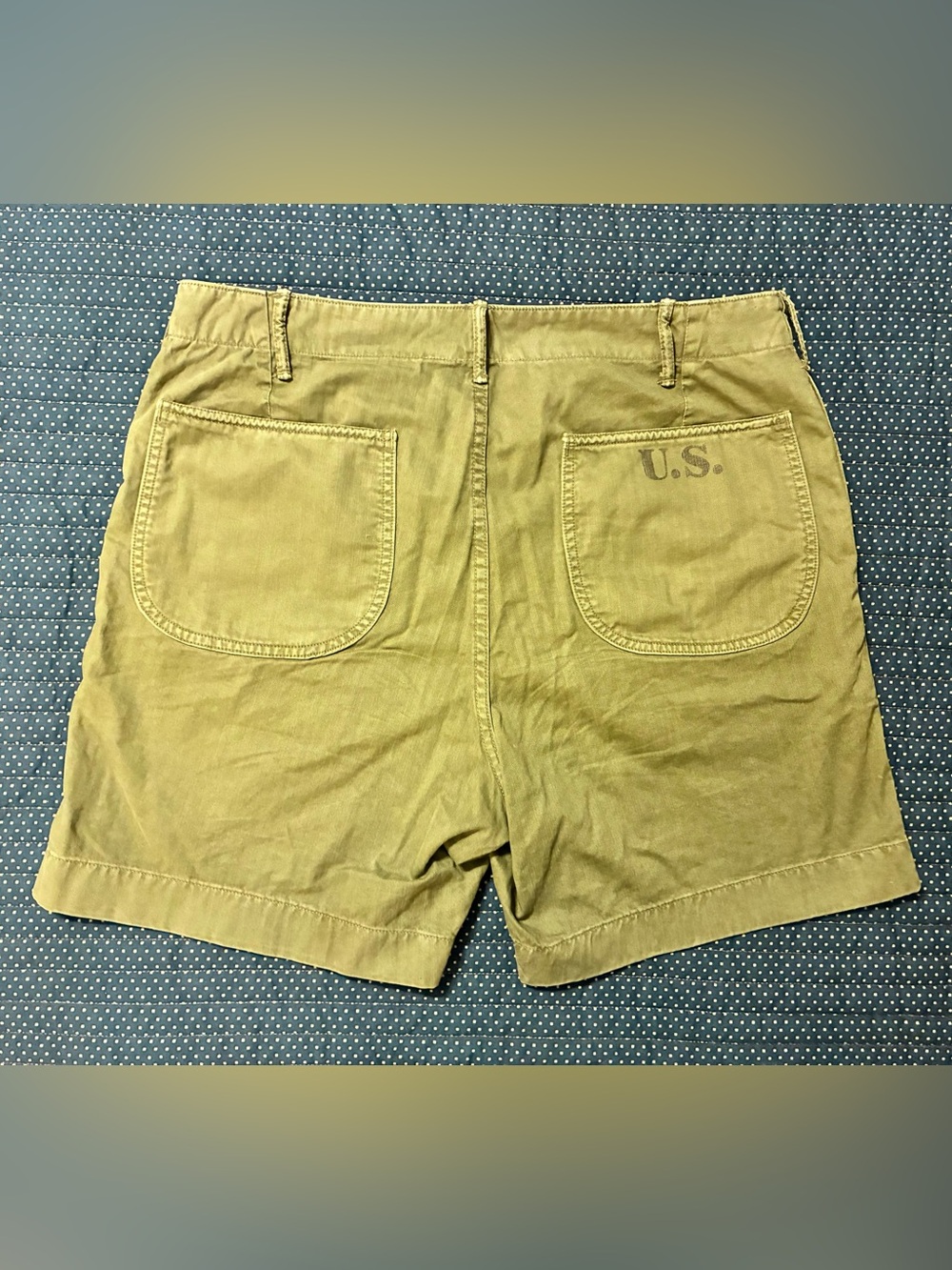 DOUBLE RL RALPH LAUREN RRL HBT MILITARY SHORTS- SIZE 34” - Picture 10 of 10